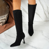 Elegant Toe Stretch Thin High Heels Boots
