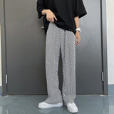 Drawstring Loose Ice Silk Pants