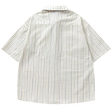 Elevated Japanese Style With Tie Loose Short Sleeve Shirt