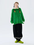 Comfort Sweet Cozy Green Winter Sweater