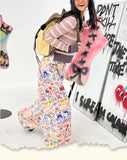Colorful Hip Hop Cargo Wide Pants