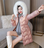Women's Long Quilted Puffer Jacket