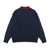 Colorful Patchwork Knit Sweater