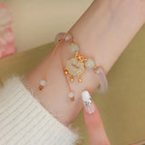 Luxury Vintage Imitation Jade Beaded Bracelet