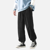 Streetwear Solid Color Loose Fit Elastic Waist Jogger
