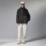 Patchwork Hooded Puffer Jacket