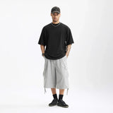 Model wearing the black Y2K Loose-Fit T-Shirt