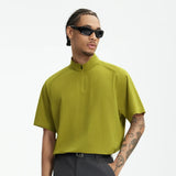 High Collar Urban Zip T-Shirt