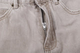 Insulated Distressed Washed Casual Wide Leg Jeans