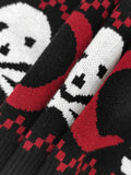Spooky Moon Skull Pattern Sweater