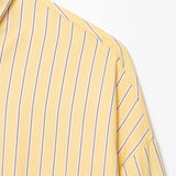 Flattering Striped Single Breasted Long Sleeve Shirt