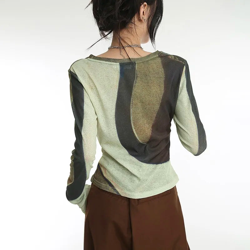 Cyber Y2K Patchwork Grunge Crop T-Shirt