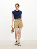 Women Youthful Summer Sporty Linen Blend T-Shirt