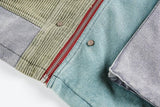 Y2K Washed Canvas Splice Corduroy Jacket