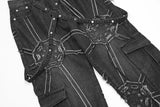Vintage Washed Embroidery Denim Jeans