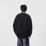 Cozy Embroidered Logo Crew Neck Sweatshirt