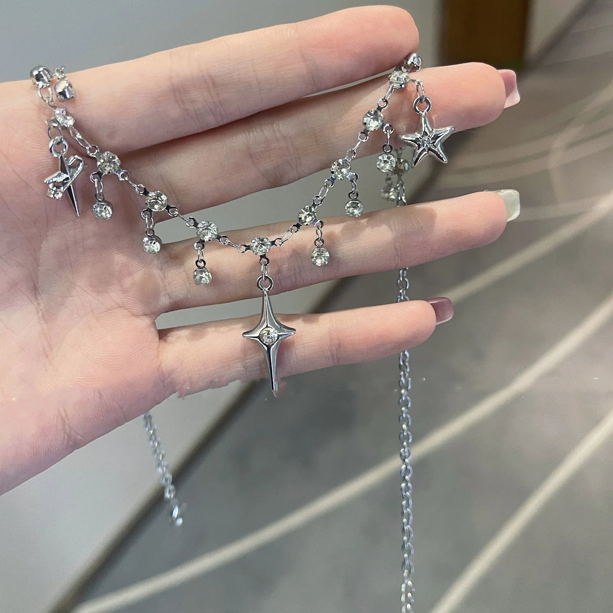Y2K Starburst Necklace