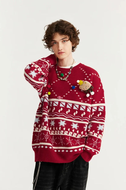 Christmas Knitted Snow Sweater