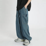Retro Loose Denim Cargo Pants