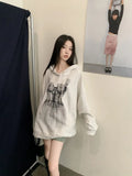 Layer Game Strong Gray Floral Hoodie