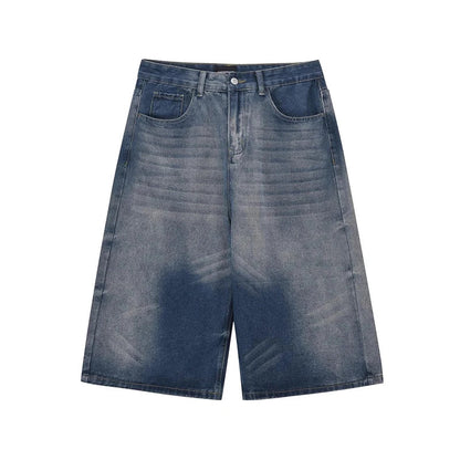 Retro Washed Gradient Wide Leg Jorts