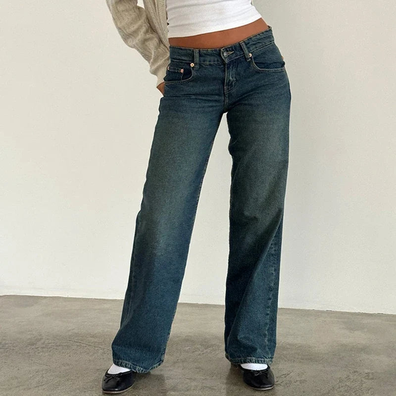 Model wearing the Vintage Vibe Flared Jeans
