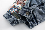 Y2K Thick Winter Patchwork Denim Jacket