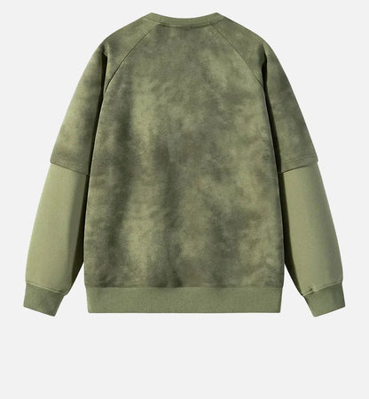 Y2K Style Fake Two Piece Crewneck Sweatshirt