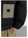 Work Black Color block Jacket
