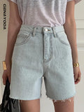 Light Blue High Waist Biker Short