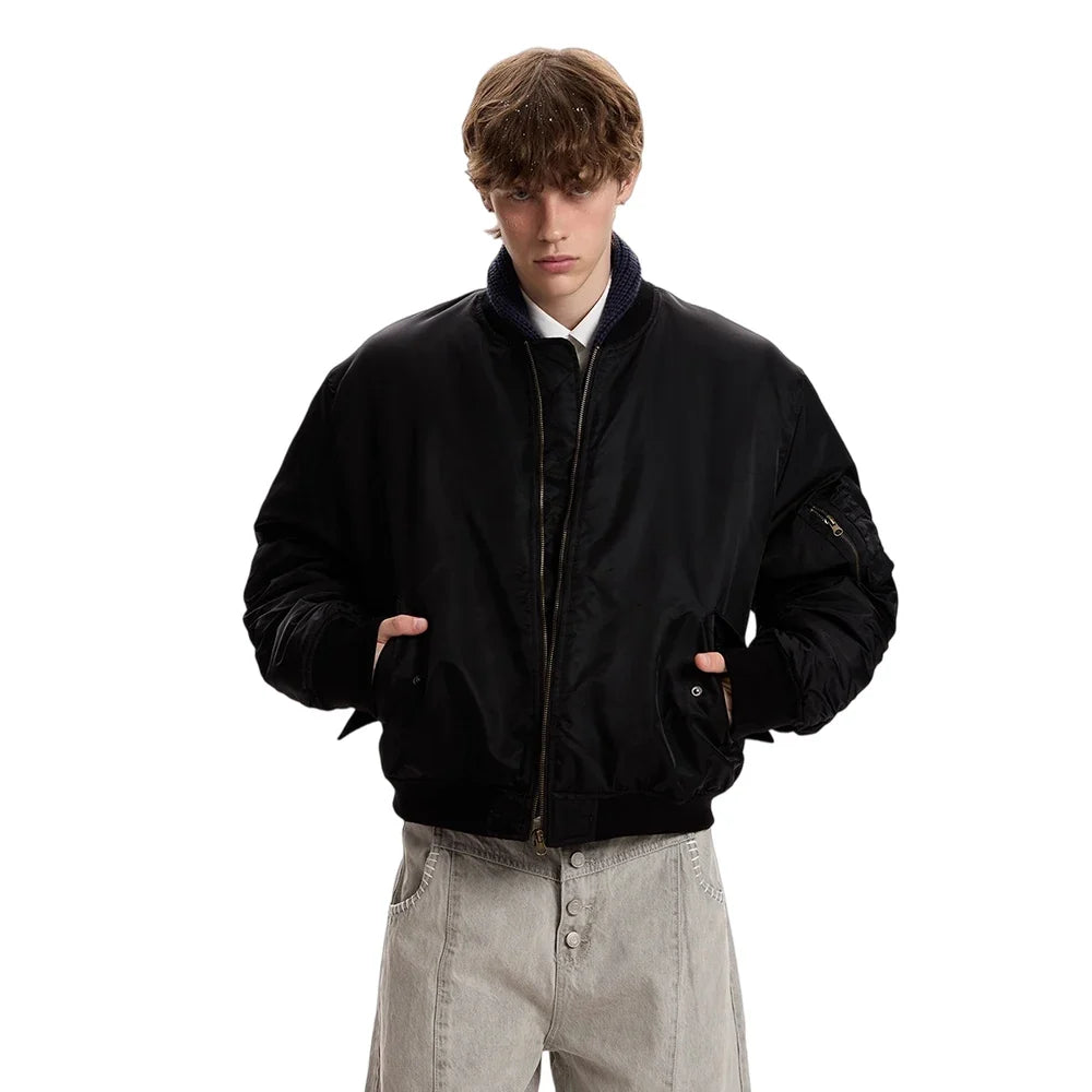 Winter Quilted Hip Hop Baseball Jacket