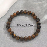 Brown Tigereye Bead Elastic Bracelet