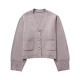 Women American Casual Stylish V-Neck Cardigan