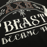 Letter Print Beast Polo T-shirt