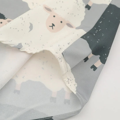 Sheep Print Loose Casual Button-Up Shirt