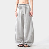 Streetwear Gray Baggy Wide Leg Sweatpants
