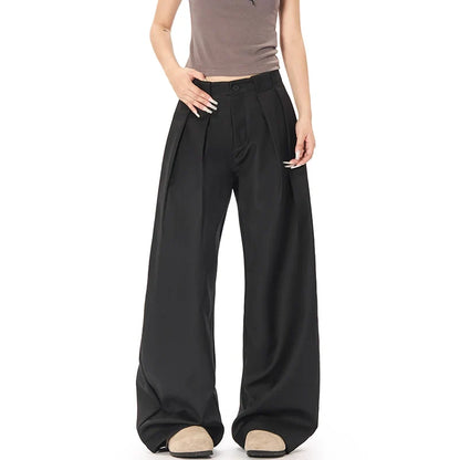 Knife Design Wide Leg Suit Pants