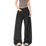 Knife Design Wide Leg Suit Pants