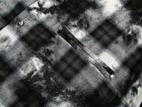 Streetwear Retro Plaid Distressed Tie Dye Long Sleeve Shirt