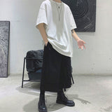 Oversized Elbow-length Sleeve Blank T-shirt