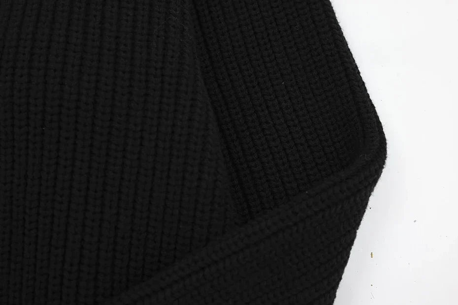 Y2k Letter Embroidery Turtleneck Sweater