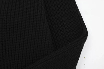Y2k Letter Embroidery Turtleneck Sweater