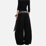 Chic Patchwork Drawstring Elastic Waist Jogger