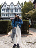 Vintage Blue Korean Design Denim Jacket
