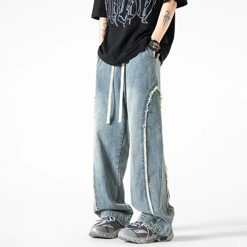 Long-Lasting Distressed High Waist Baggy Jeans