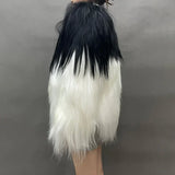 Luxury Mixed Color Goat Faux Fur Wool Jacket
