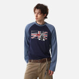 Trendy Rock Rap Print Raglan Long Sleeve T-Shirt