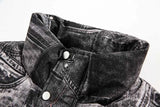 Minimalist Graffiti Printed Loose Hip Hop Jacket