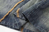 Y2K Washed Patchwork Denim Short Sleeve Shirt