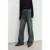 Vintage Washed Loose Straight Leg Jeans